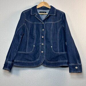 Christiana Zinn Dark Denim Fitted Jacket - Women's 1X